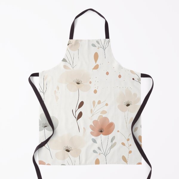 Aperçu de l'œuvre Motif floral sans couture sur fond beige clair, minimaliste, doux et rêveur créée et vendue par exitbird.
