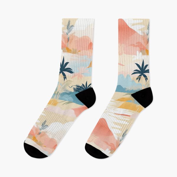 Item preview, Colorful, tropical landscape illustration, nature, vibrant colors designed and sold by exitbird.