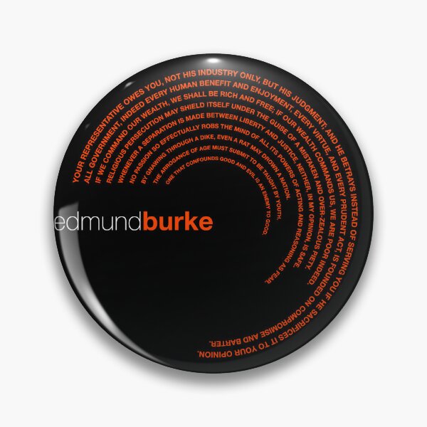 Item preview, Edmund Burke famous quotes poster [orangered] designed and sold by CMYKStudio.