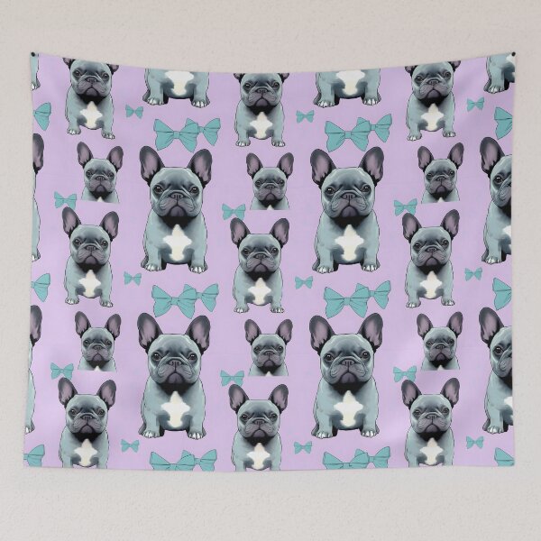 Item preview, Lavender & Teal Frenchie Composite Overlay Pattern #1 designed and sold by ARTficiallyAnon.