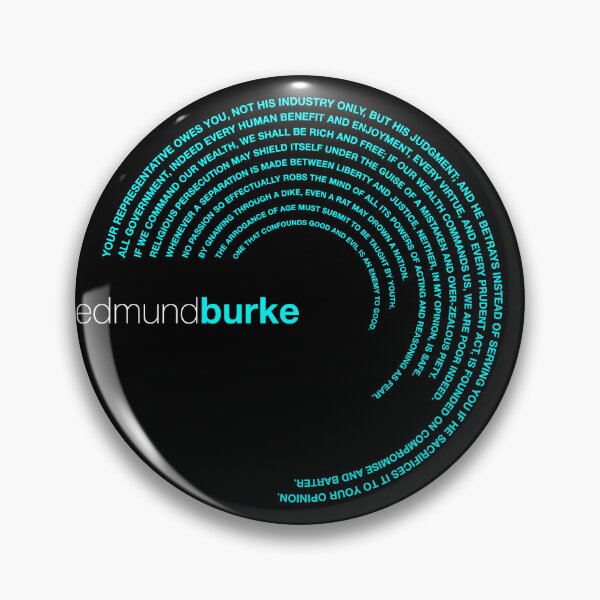 Item preview, Edmund Burke famous quotes poster [aqua] designed and sold by CMYKStudio.