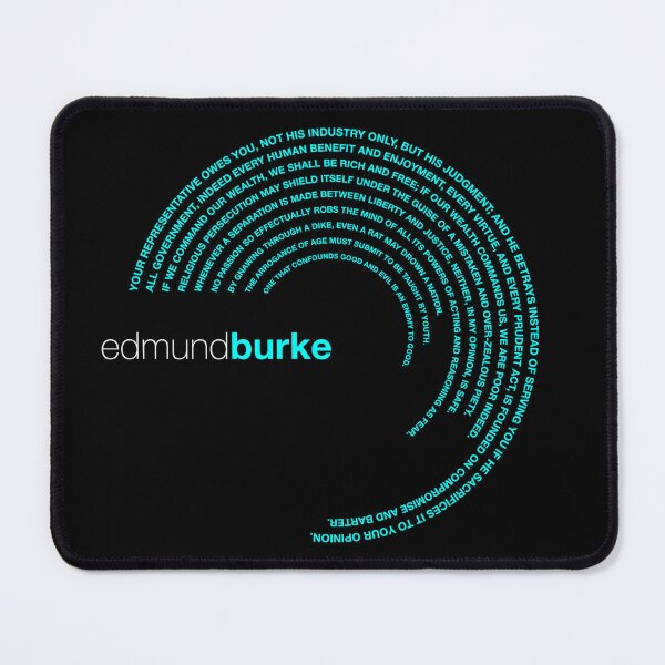 Item preview, Edmund Burke famous quotes poster [aqua] designed and sold by CMYKStudio.