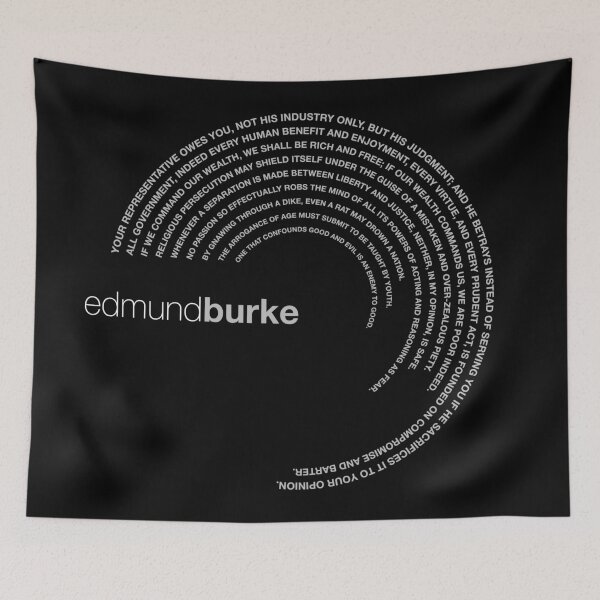 Item preview, Edmund Burke famous quotes poster [silver] designed and sold by CMYKStudio.