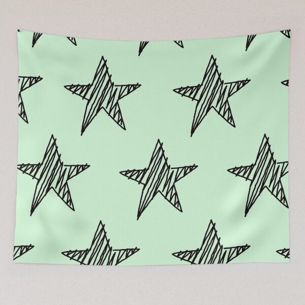 Item preview, Snowy Mint Stars Pattern. designed and sold by ARichArts.
