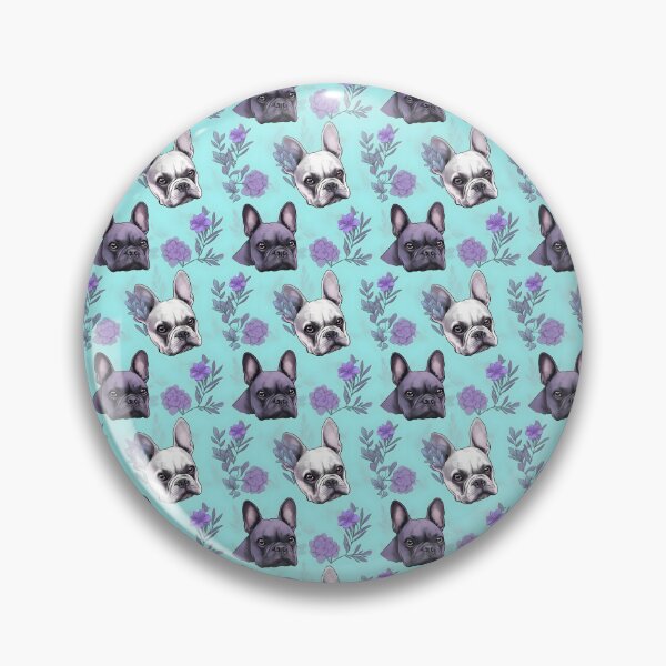 Item preview, Lavender & Teal Frenchie Composite Overlay Pattern #4 designed and sold by ARTficiallyAnon.