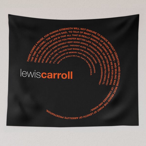Item preview, Lewis Carroll famous quotes poster [orangered] designed and sold by CMYKStudio.