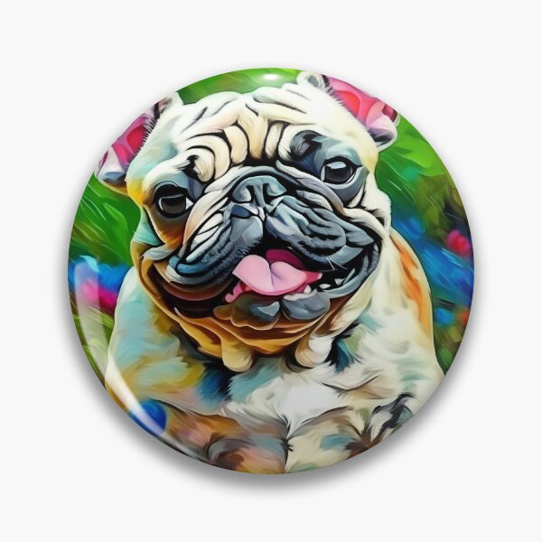 Item preview, "Brushstrokes of Bulldog Beauty: A French Bulldog in Vibrant Color 001 designed and sold by csdesign73.