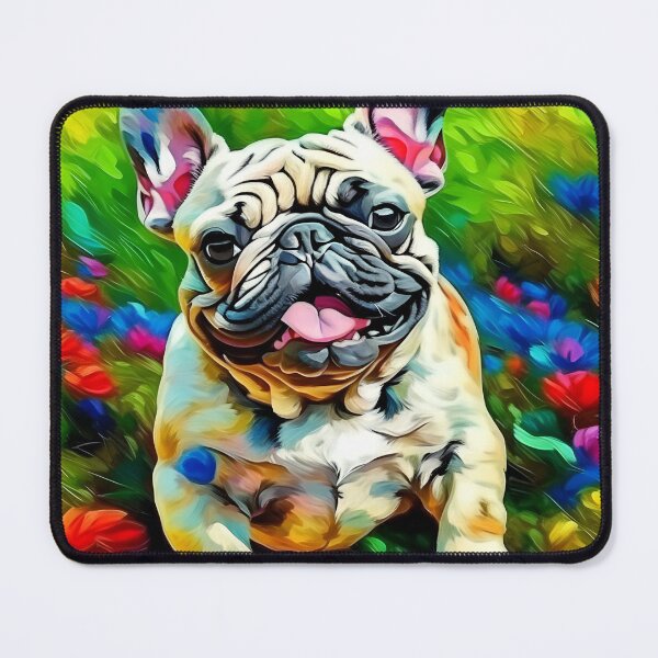 Item preview, "Brushstrokes of Bulldog Beauty: A French Bulldog in Vibrant Color 001 designed and sold by csdesign73.