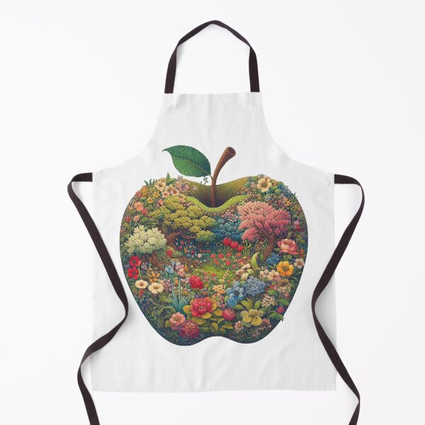 Item preview, Art of apples embroidered with beautiful flowers and trees. designed and sold by Natcharee.