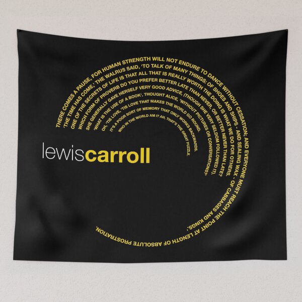 Item preview, Lewis Carroll famous quotes poster [gold] designed and sold by CMYKStudio.