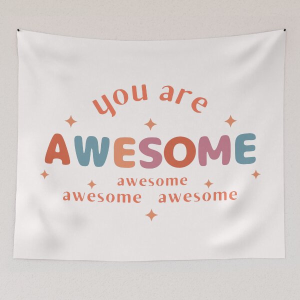Item preview, You Are Awesome with colorful letters designed and sold by Mika2525-smile.