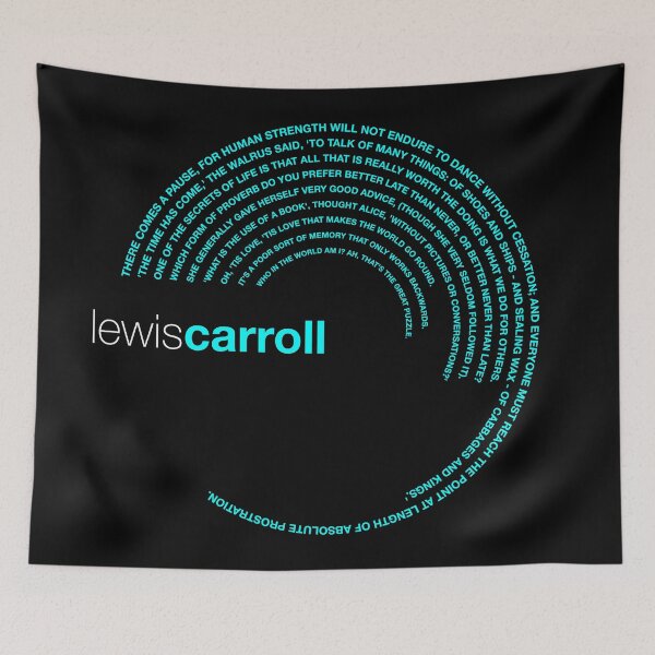 Item preview, Lewis Carroll famous quotes poster [aqua] designed and sold by CMYKStudio.