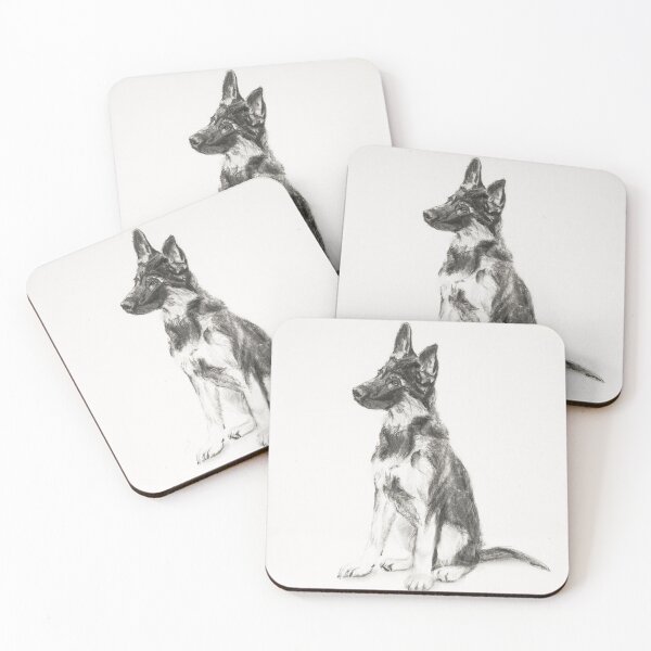 Item preview, Cute German Shephard Alsatian puppy dog designed and sold by hamlynburns.