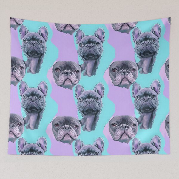 Item preview, Lavender & Teal Frenchie Composite Overlay Pattern #6 designed and sold by ARTficiallyAnon.