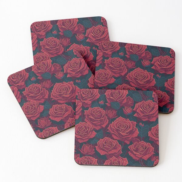 Item preview, Vintage Style Red Roses Pattern designed and sold by SparkleBrush.