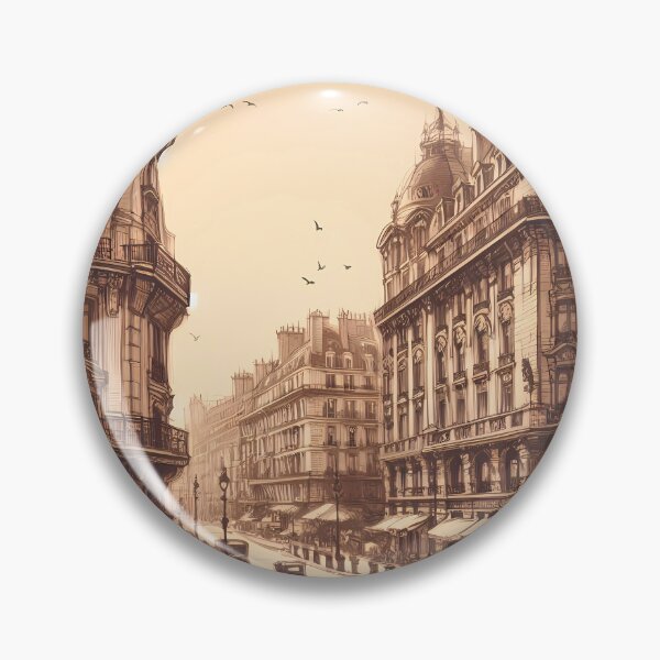 Item preview, Sepia tone Paris street scene designed and sold by Helleradi.