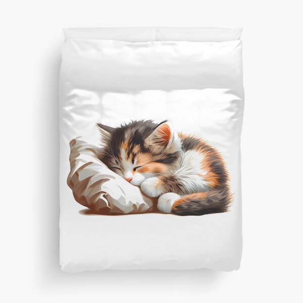 Item preview, Cute kitten sleeping on a pillow designed and sold by al-mi-ko.