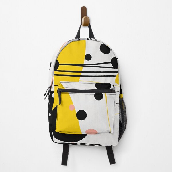 Item preview, Chic Monochrome Elegance: Sleek Lines & Yellow Dots - Modern Minimalism designed and sold by PaintbrushPlace.