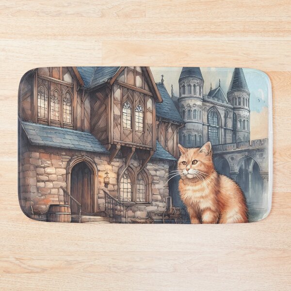 Item preview, Cat on stone wall designed and sold by Helleradi.