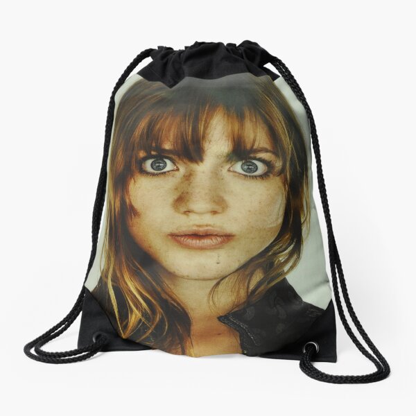 big eyes girl Drawstring Bag