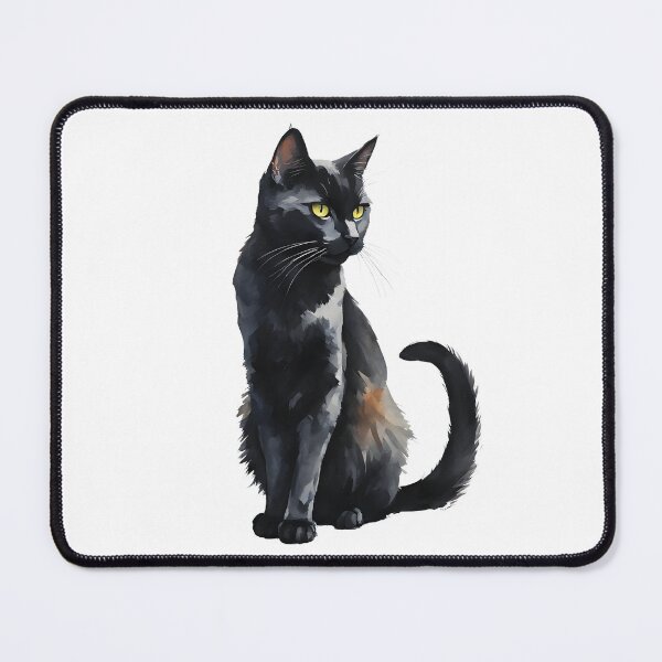 Item preview, Cute Black Cat Artistic Illustration 001 designed and sold by StickyBastardz.