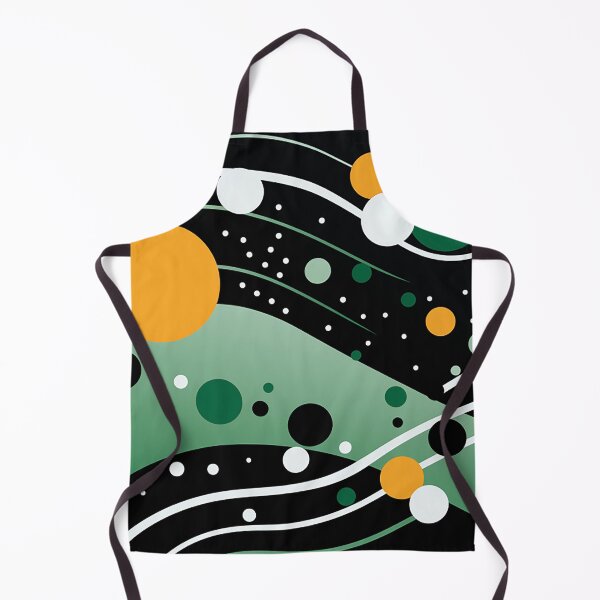 Item preview, Chic Monochrome Elegance: Sleek Lines & Green Polka Dots designed and sold by PaintbrushPlace.