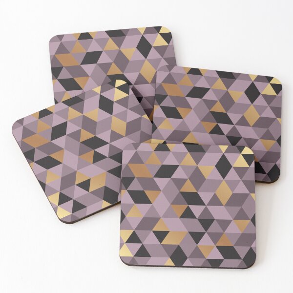 Item preview, Purple and gold triangles pattern designed and sold by AnnaHolyph.