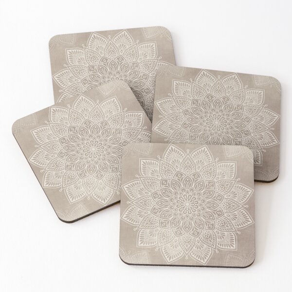 Item preview, Mandala Beige Taupe Boho Design designed and sold by Szafranscy Art Studio.