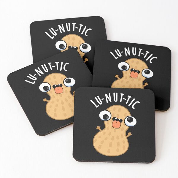 Item preview, Lu-nut-ic Funny Peanut Puns (Dark BG) designed and sold by punnybone.