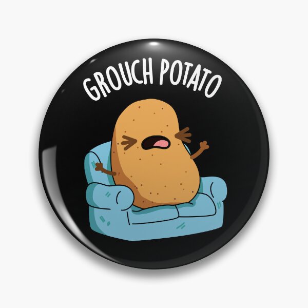 Item preview, Grouch Potato Funny Veggie Puns (Dark BG) designed and sold by punnybone.