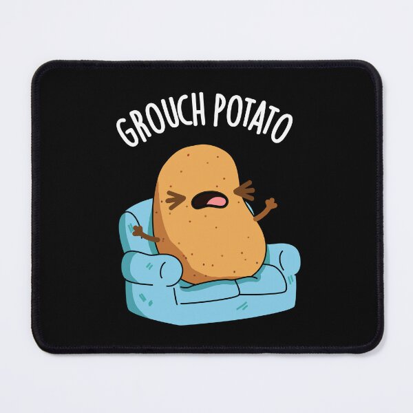 Item preview, Grouch Potato Funny Veggie Puns (Dark BG) designed and sold by punnybone.