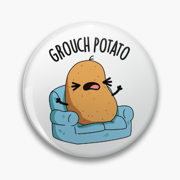 Item preview, Grouch Potato Funny Veggie Puns designed and sold by punnybone.