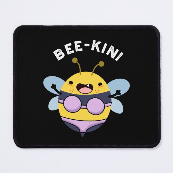 Item preview, Bee-kini Funny Bee Puns (Dark BG) designed and sold by punnybone.