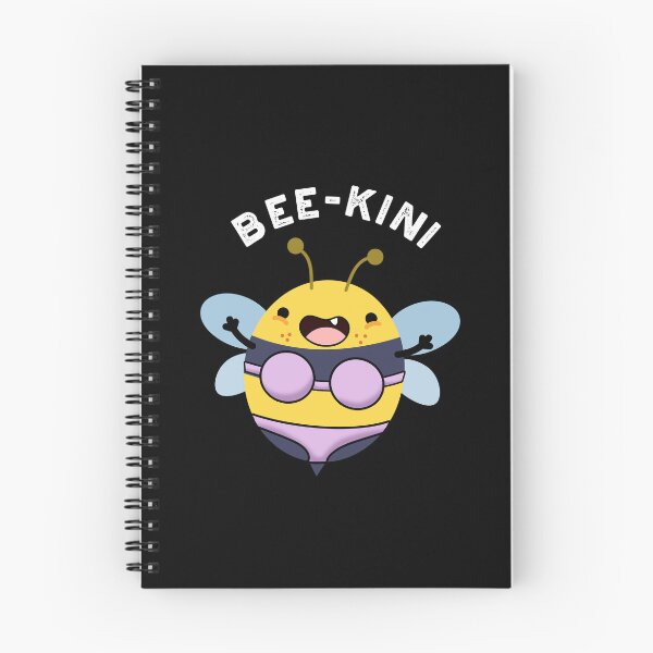 Item preview, Bee-kini Funny Bee Puns (Dark BG) designed and sold by punnybone.