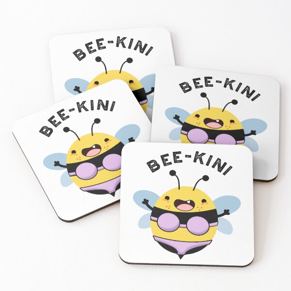 Item preview, Bee-kini Funny Bee Puns designed and sold by punnybone.