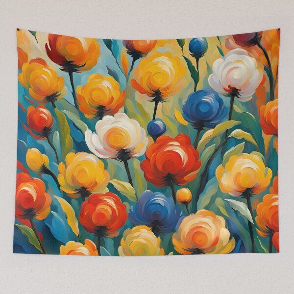 Item preview, Neo Impressionist Flowers Pattern. designed and sold by ARichArts.