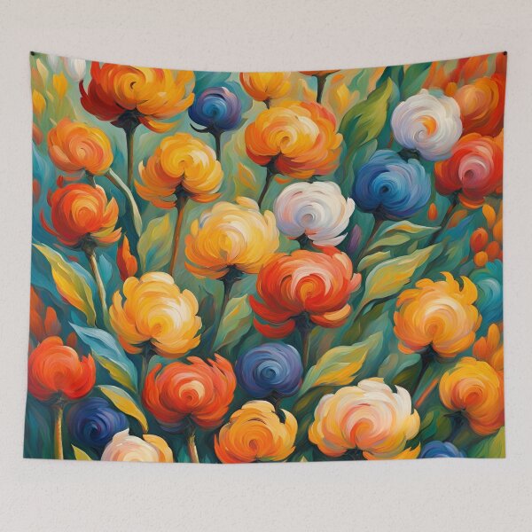 Item preview, Neo Impressionist Flowers Pattern. designed and sold by ARichArts.