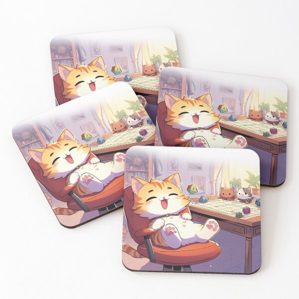 Item preview, Tabletop Game Playing Cats designed and sold by FoxOfPixels.