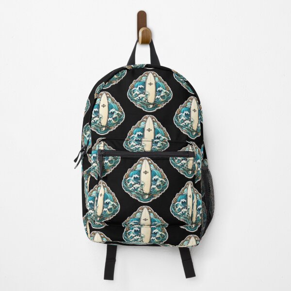 Item preview, Hawaii Setup of Surfboard with Retro Waves designed and sold by NautiChic.