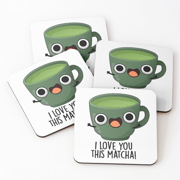 Item preview, I Love You This Matcha Funny Drink Puns designed and sold by punnybone.