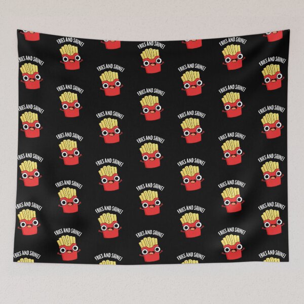 Item preview, Fries And Shine Funny Food Puns (Dark BG) designed and sold by punnybone.