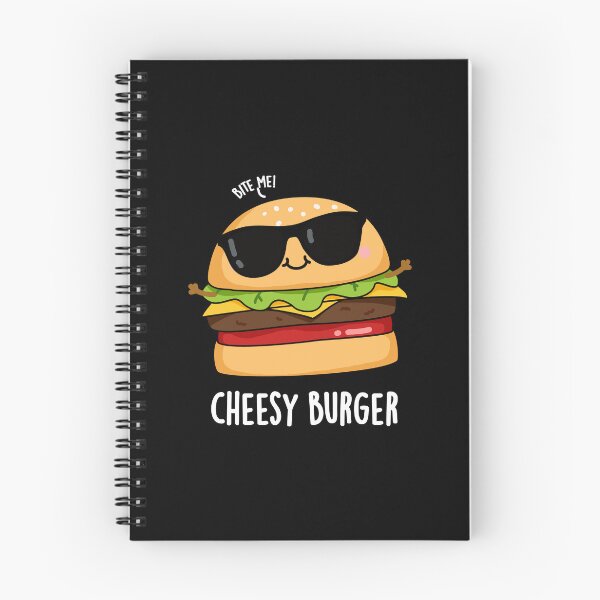 Item preview, Cheesy Burger Funny Food Puns (Dark BG) designed and sold by punnybone.