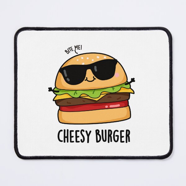 Item preview, Cheesy Burger Funny Food Puns designed and sold by punnybone.