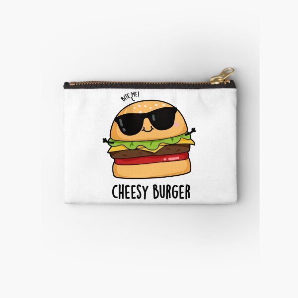 Item preview, Cheesy Burger Funny Food Puns designed and sold by punnybone.