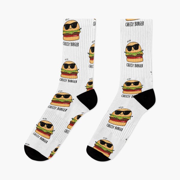 Item preview, Cheesy Burger Funny Food Puns designed and sold by punnybone.
