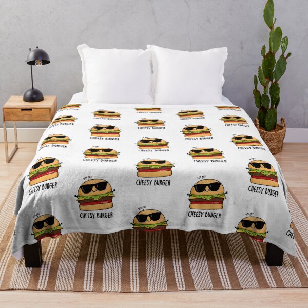 Item preview, Cheesy Burger Funny Food Puns designed and sold by punnybone.