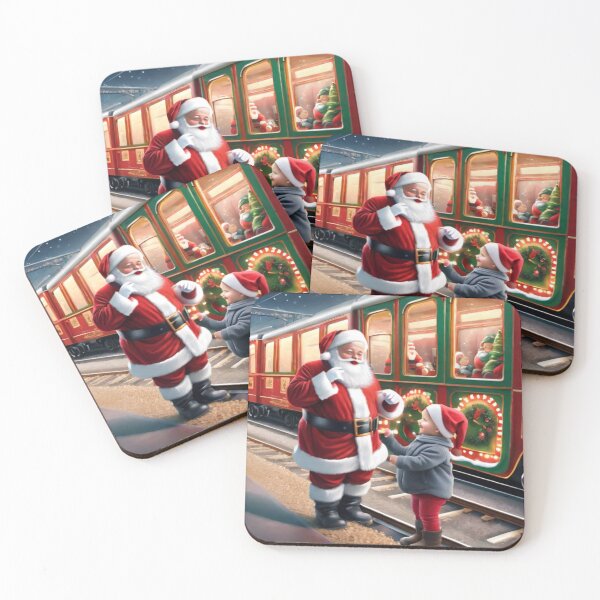 Item preview, Santa and Little Boy And The Christmas Train designed and sold by KoliBabb.