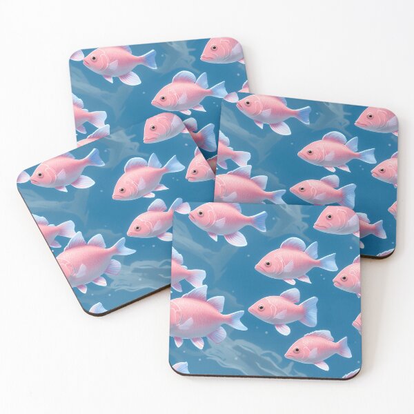 Item preview, school of pink exotic fish designed and sold by Mike Kiev art.