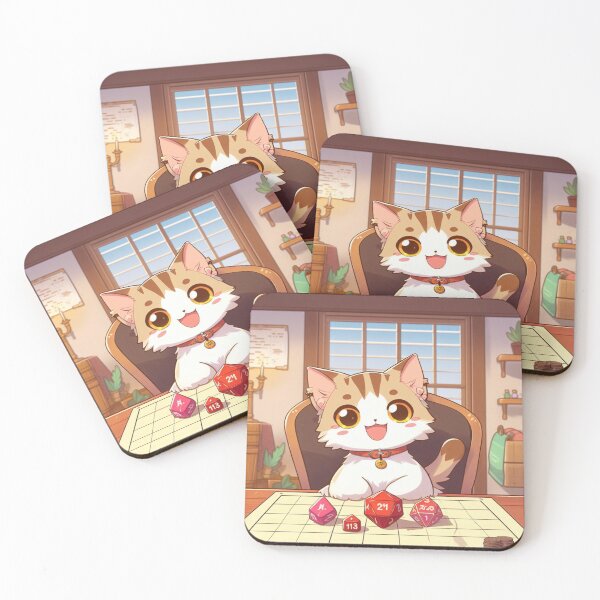 Item preview, Happy Cat and Dice designed and sold by FoxOfPixels.