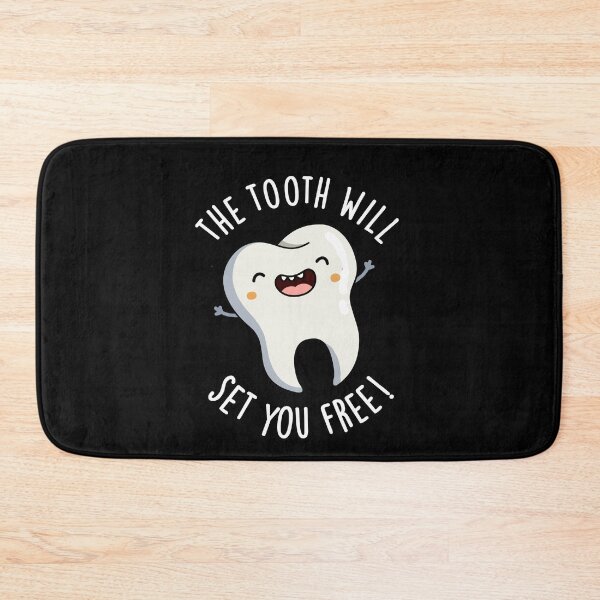 Item preview, The Tooth Will Set You Free Funny Dental Puns (Dark BG) designed and sold by punnybone.